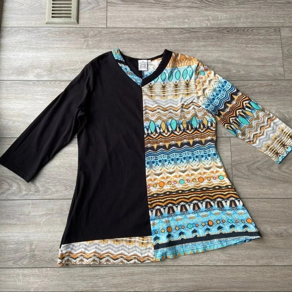 Parsley & Sage Asymmetrical Patchwork Tunics - Picture 4 of 14